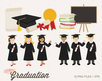 graduation clip art etsy
