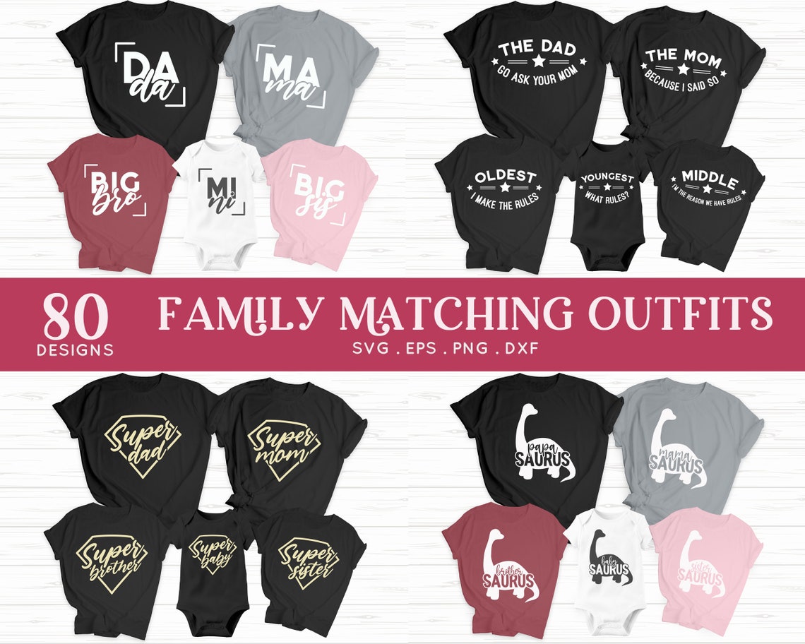 BUY 3 GET 30% OFF Matching Family Outfits svg bundle ...
