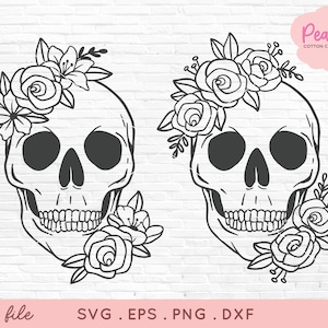 KOOP 4 KRIJG 50% KORTING Floral Skull SVG Halloween SVG - moeder leven schedel vrouw schedel bloem schedel SVG - Halloween skelet SVG-bestanden voor cricut