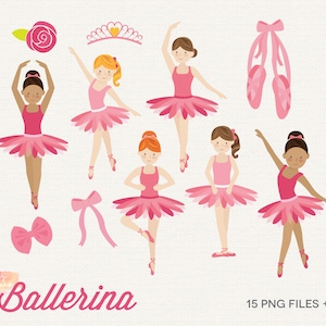 Ballerina Clipart: Ballet Dancer Graphics (PNG, EPS)