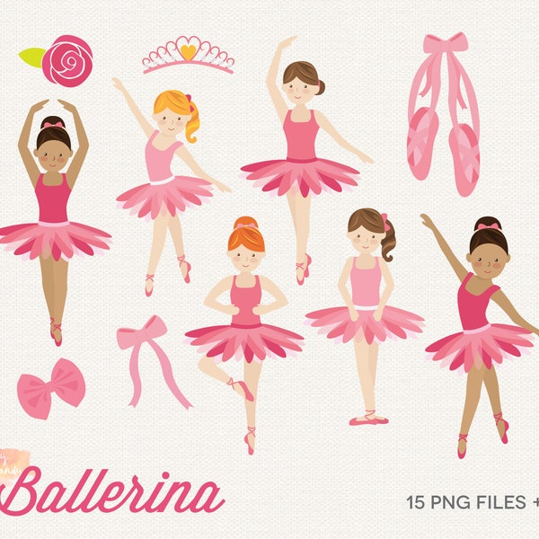 BUY 4 GET 50% OFF Ballerina Clipart - Ballerina Clip Art - Ballet Clipart - Girl Ballet Clip Art - Tutu Clipart - Ballet Shoes Clipart