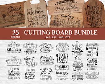 BUY 4 GET 50% OFF Cutting Board svg Bundle png baking svg kitchen towel svg charcuterie board svg files cricut glowforge laser cut file