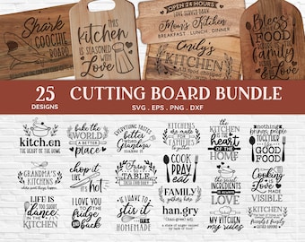 BUY 4 GET 50% OFF Cutting Board svg Bundle png baking svg kitchen towel svg charcuterie board svg files cricut glowforge laser cut file