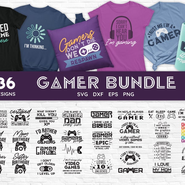 BUY 4 GET 50% OFF Gamer svg bundle eps dxf png - Gaming svg - Video Game svg - Game Controller svg - Birthday Boy Gamer svg files for cricut