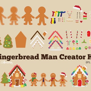 ACHETEZ 4 OBTENEZ 50 % DE RÉDUCTION Gingerbread Man Clipart - Gingerbread Clipart - Gingerbread Clip Art - Gingerbread House Clipart - Christmas Clipart