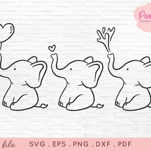 4 個購入で 50% オフ 赤ちゃん象 svg - かわいい象のクリップアート - ベビーシャワー svg - 赤ちゃん動物 svg 女の子の赤ちゃん 男の子の赤ちゃん svg クリカット用カットファイル