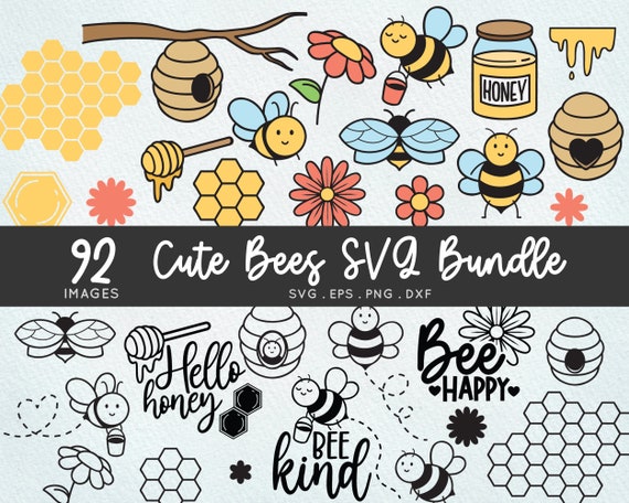 Bee action set 2, featuring cute bees doing bee stuff Stock Vector