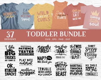 BUY 4 GET 50% OFF Funny Toddler Shirt svg bundle - Kids t-shirts svg - onesie baby girl baby boy svg cut file for cricut - kids toddler svg