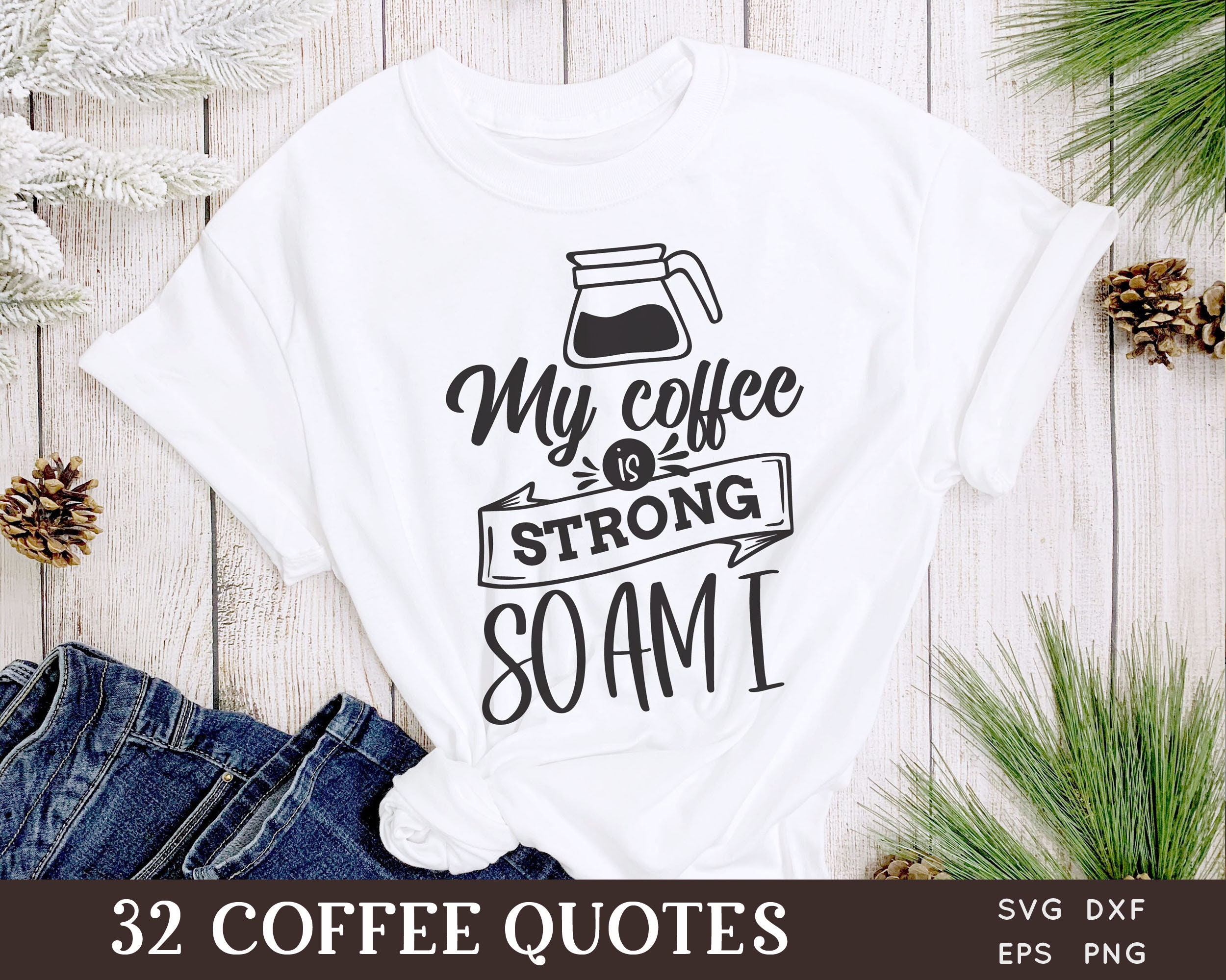 BUY 4 GET 50% OFF 32 Coffee Quotes svg Bundle dxf png coffee mug design svg  glowforge laser cut files coffee svg sayings cut file for cricut