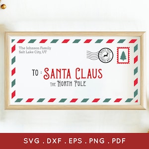 BUY 4 GET 50% OFF Letter to Santa svg eps png pdf dxf - Santa Mail svg - farmhouse christmas sign svg files for cricut & silhouette