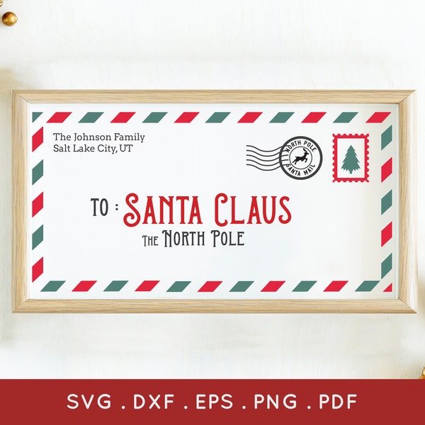 BUY 4 GET 50% OFF Letter to Santa svg eps png pdf dxf - Santa Mail svg - farmhouse christmas sign svg files for cricut & silhouette