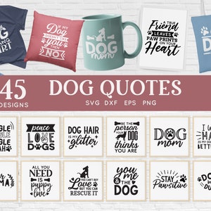 BUY 4 GET 50% OFF 45 Dog Mom svg bundle - dog quotes svg png eps dxf - mom dog svg pet and dogs svg - dog lover svg files for cricut