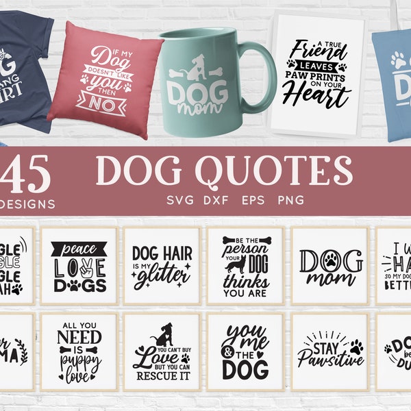 BUY 4 GET 50% OFF 45 Dog Mom svg bundle - dog quotes svg png eps dxf - mom dog svg pet and dogs svg - dog lover svg files for cricut