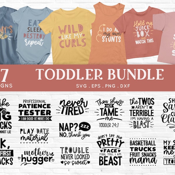 BUY 4 GET 50% OFF Funny Toddler Shirt svg bundle - Kids t-shirts svg - baby girl baby boy svg cut file for cricut - kids toddler svg