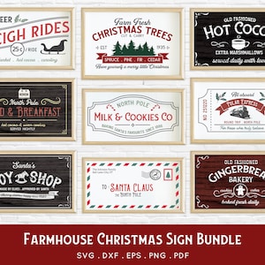 BUY 4 GET 50% OFF Farmhouse Christmas Sign svg Bundle - dxf eps png pdf -  christmas svg bundle - farmhouse wall decor svg cut files