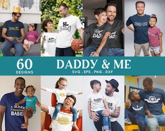 Daddy and Me SVG-bundel: bijpassende outfitsontwerpen (digitale download)