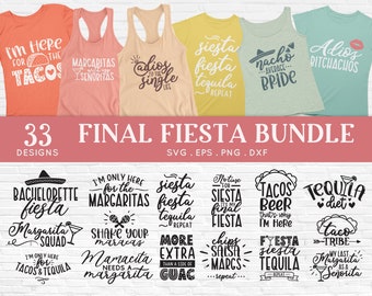 Final Fiesta SVG Bundle: Bachelorette Party Shirt Designs (Digital Files)