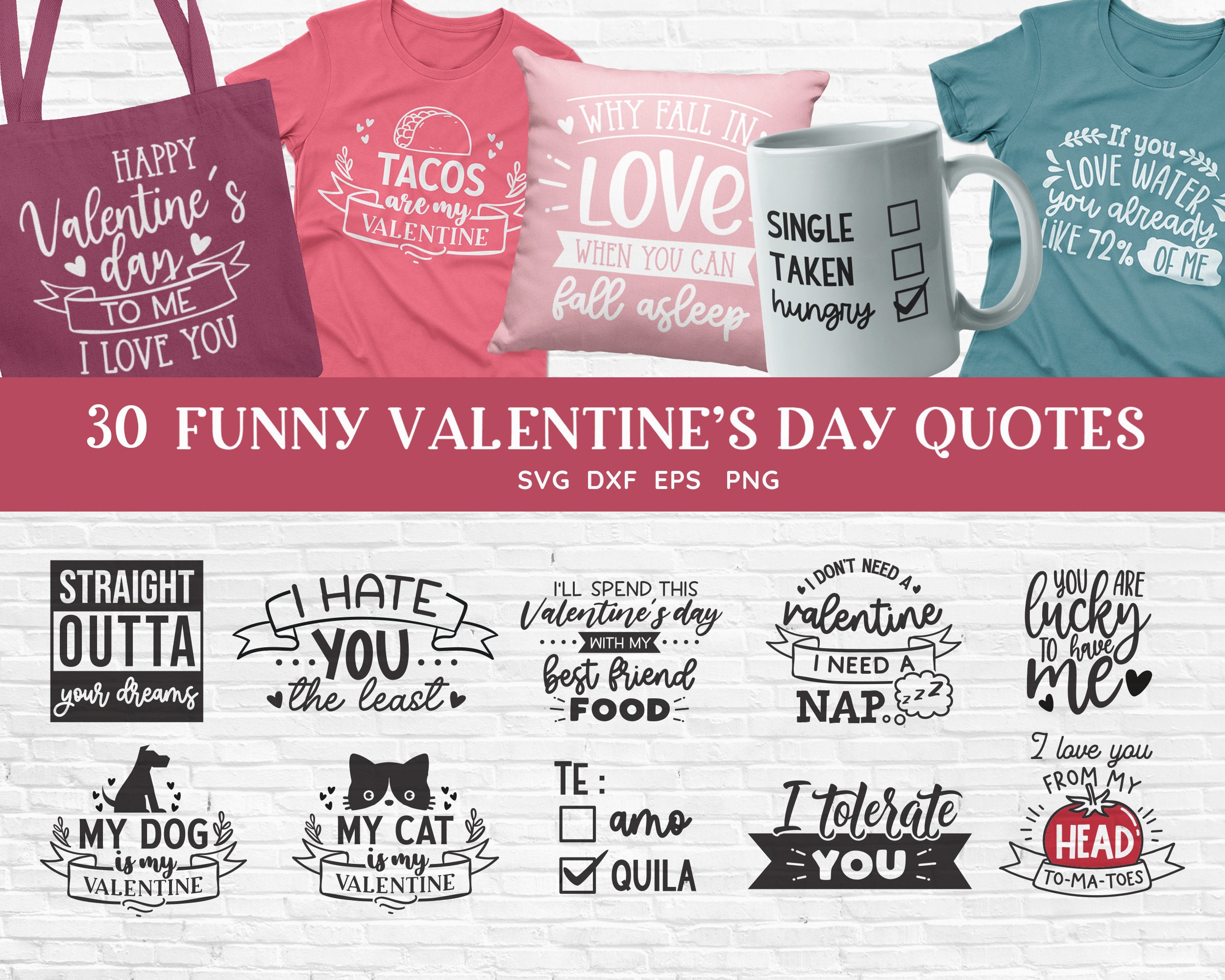 BUY 4 GET 50% OFF 24 Funny Valentine's Day Quotes Svg - Etsy Australia BUY 4 GET 50% OFF 24 Funny Valentine's Day Quotes Svg - Etsy Australia