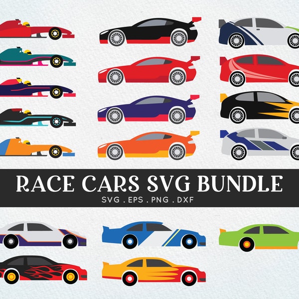 BUY 4 GET 50% OFF Race car svg bundle - racing car svg - nascar f1 rally car svg - racing svg - sprint car svg files for cricut