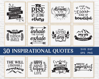 BUY 4 GET 50% OFF Inspirational Quotes svg Bundle dxf eps png pdf - Motivational quotes svg  - svg cuts Inspirational sayings for cricut