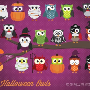 KAUFEN 4 GET 50% Rabatt Halloween Eule Clipart - Halloween Clipart - Halloween ClipArt - Eule ClipArt - Herbst Clipart - Herbst ClipArt