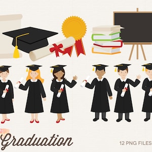 KAUFEN 4 GET 50% Rabatt Graduierung Clipart - Graduierung Clip Art - Schule Clipart - Diplom Clipart - Graduierung digitale Clip Art Graduierung Party