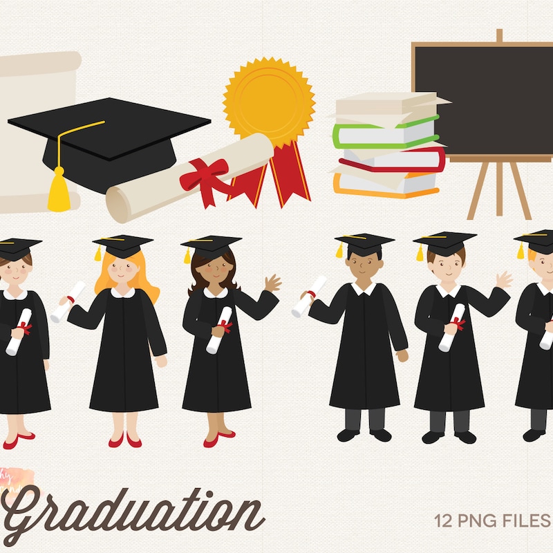 Graduation Clip Art - Etsy