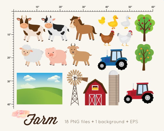 BUY 4 GET 50% OFF Farm Animals Clipart Farm Clipart Farm - Etsy BUY 4 GET 50% OFF Farm Animals Clipart Farm Clipart Farm - Etsy
