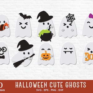 KAUFEN 4 GET 50% Rabatt Halloween niedliche Gespenst Familie svg Laser geschnittene Dateien für Glowforge und Cricut Halloween niedliche Gespenst svg für Cricut Halloween svg
