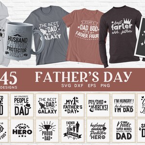 Father's Day SVG Bundle: Dad Shirt Designs, Cricut Cut Files