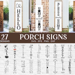 BUY 4 GET 50% OFF Farmhouse porch sign svg bundle vertical welcome sign svg files cricut home sweet home porch welcome sign svg glowforge