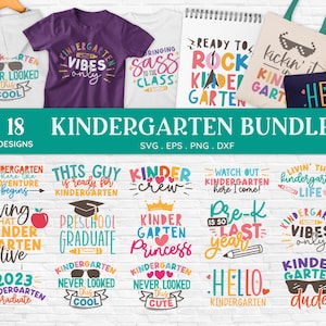 BUY 4 GET 50% OFF Kindergarten svg bundle | Kindergarten Shirt | hello kindergarten svg toddler svg | kindergarten graduation svg for cricut
