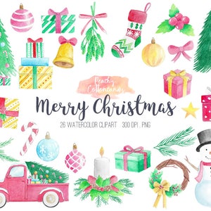 KAUFEN 4 GET 50% Rabatt Aquarell Weihnachten Clipart - Aquarell Weihnachten Clip Art Urlaub Aquarell Winter Weihnachten png - Kommerzielle Nutzung ok