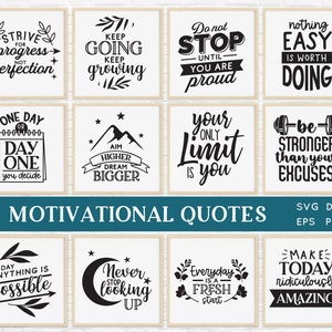 BUY 4 GET 50% OFF Motivational Quotes svg Bundle dxf eps png pdf - Inspirational quotes svg  - svg cuts Motivational sayings for cricut