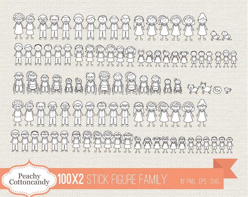 Free Free 345 Stick Family Svg Bundle SVG PNG EPS DXF File