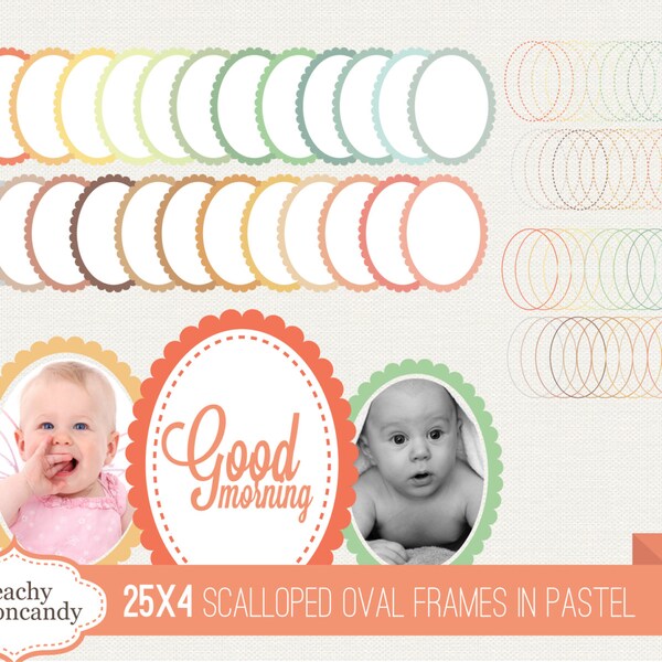 Scalloped Labels Etsy