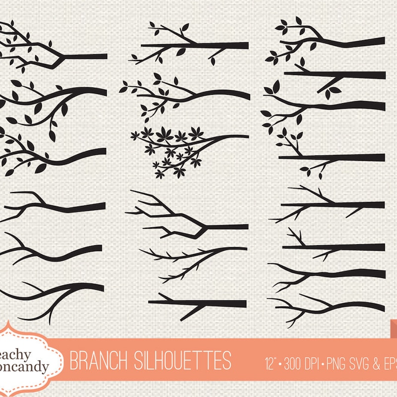 Branch Silhouette - Etsy