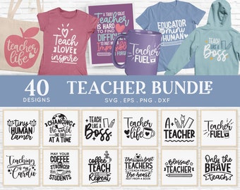 Teacher SVG Bundle: Appreciation Designs, School Cut Files (Digital Download)