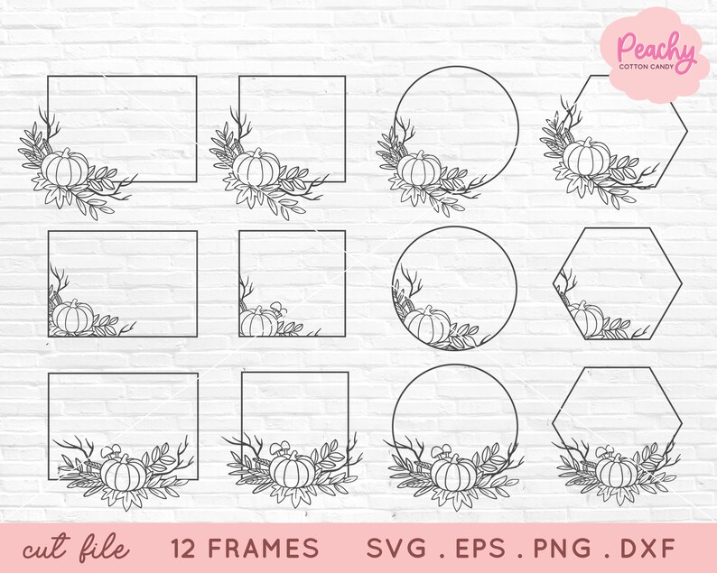 BUY 4 GET 50% OFF Hand Drawn Fall Frame Svg Autumn Frame Svg - Etsy