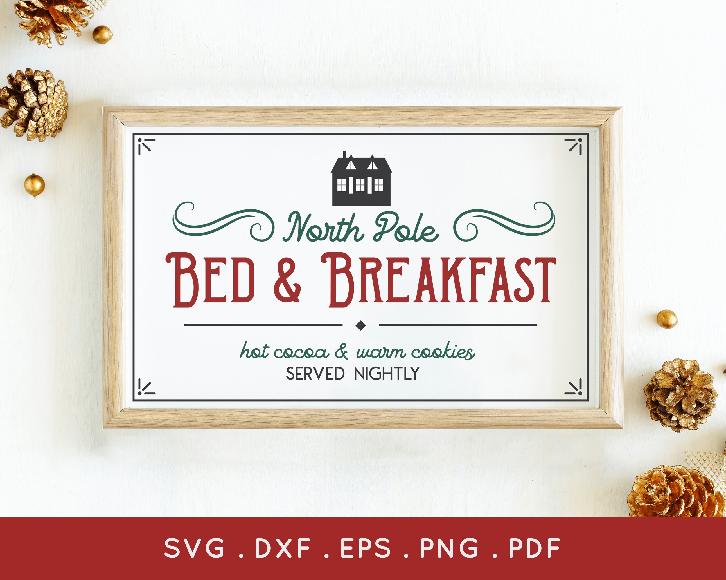 BUY 3 GET 30 OFF Christmas bed and breakfast decor svg eps Etsy