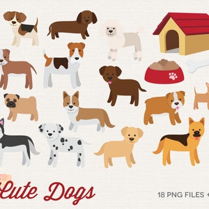 COMPRAR 4 OBTENER 50% DE DESCUENTO Cute Dogs Clipart - Cute Dog Clip Art - Dog Clipart - Puppy Clipart - Animal Clipart Animal Clip Art - Dog Digital Clipart