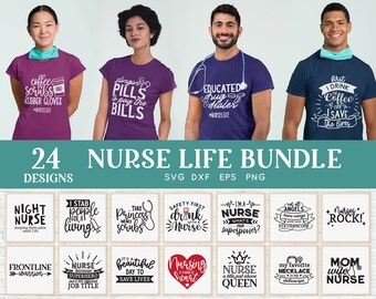 Nurse Life SVG Bundle: 24 Designs for Cricut (Digital Download)