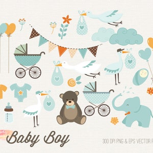 COMPRAR 4 OBTENER 50% DE DESCUENTO Baby Boy Clipart - Baby Shower Clipart - Anuncio de nacimiento clip art - baby clipart - baby shower clip art - baby clip art