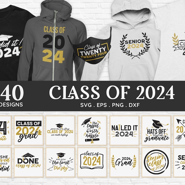 BUY 4 GET 50% OFF 40 Class of 2024 svg bundle - 2024 Graduation svg files for cricut - senior 2024 svg bundle - Senior class of 2024 svg