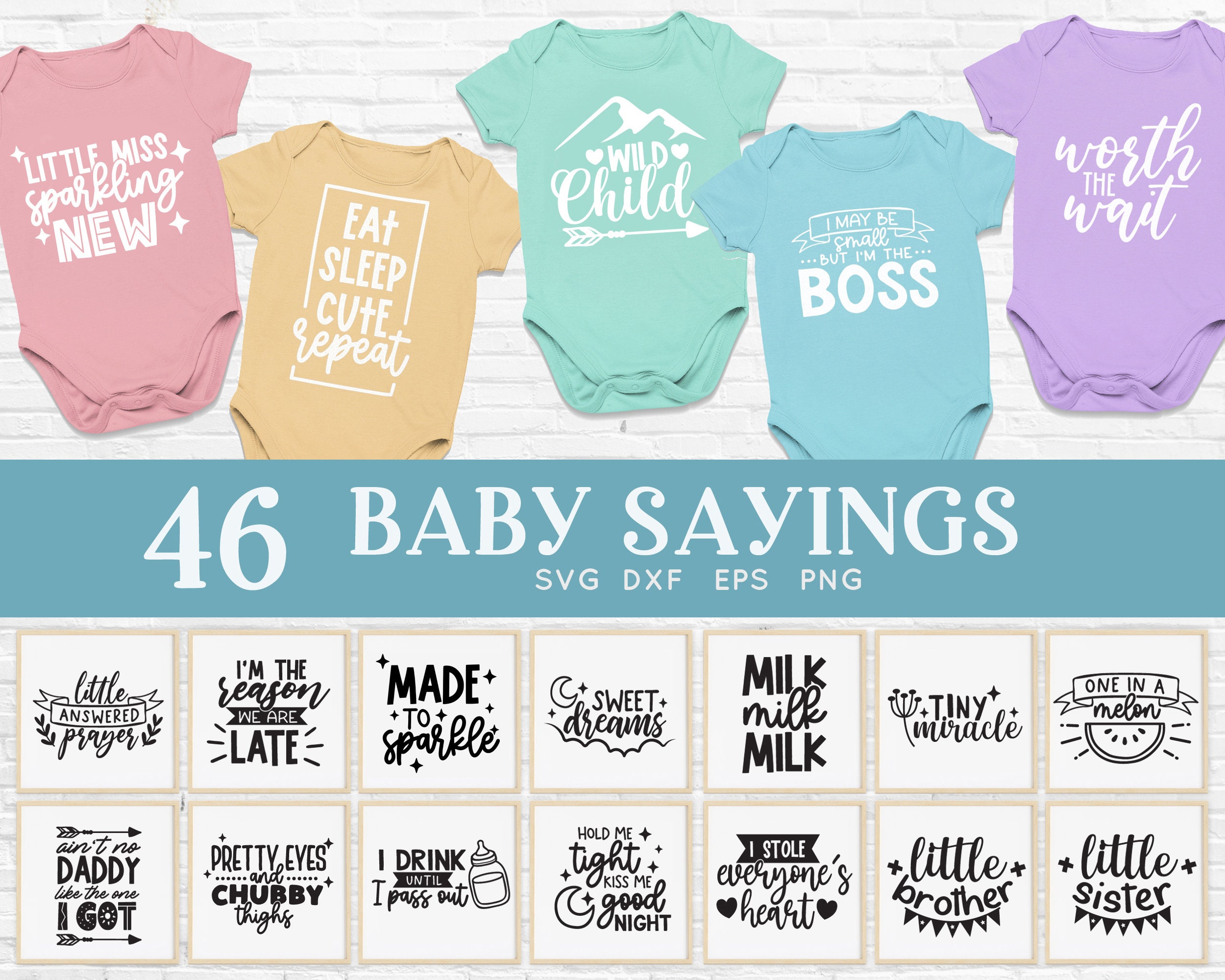 BUY 4 GET 50% OFF 45 Baby Sayings Svg Bundle Funny Baby - Etsy