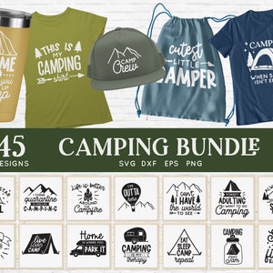 COMPRE 4 OBTENGA 50% DE DESCUENTO 35 Camping svg bundle - rv caravan camper svg - archivos de corte svg de aventura de senderismo al aire libre para cricut y silueta
