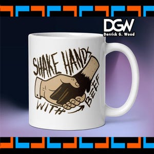Primus | Shake Hands With Beef | Primus Song Inspired Coffee Cup | Funny Music Gift
