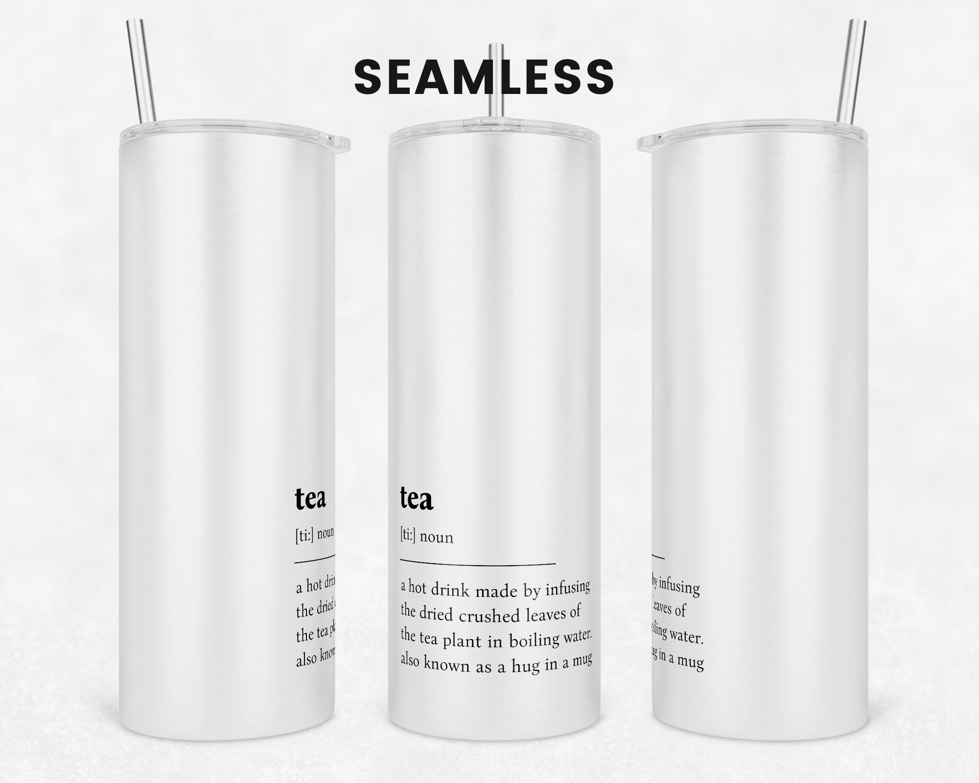 Tee Definition Tumbler PNG 20oz Skinny Tumbler Wrap Spruch Etsy