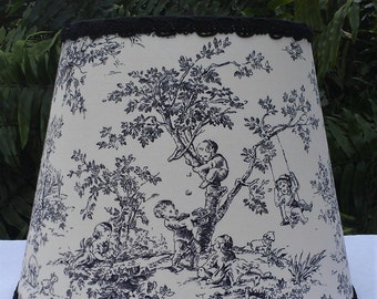 Euro Fitter Black and White Toile Lampshade