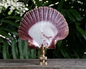 Lamp Finial, Large Sea Shell, Cordovan